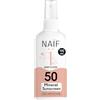 Naïf Spray solare a base minerale - per neonati e bambini - SPF 50 - Spray senza octocrylene - Protezione UVA e UVB - Resistente all'acqua - Dermatologicamente testato - Senza microplastica - 100 ML