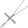 Damiani Collana Croce Damiani Elika 20013765 Oro Bianco Diamanti Cross Gold Nuova 1,42CT