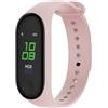 Fitband, Smartwatch con activity tracker e frequenza cardiaca, Rosa