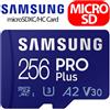 256GB Samsung PRO Plus Micro SD Karte U3 A2 SDXC Class 10 Scheda di Memoria