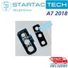 Universale LENTE VETRINO + CORNICE + BIADESIVO per Samsung "GALAXY A7 2018" SM-A750 NERO