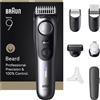 Braun Regolabarba a Batteria Wet & Dry Grigio/Nero BeardTrimmer serie 9 BT9520 Braun