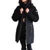 Yes Zee Cappotto da Donna in Maglia Tecnica Nero Taglia S Codice O019-QY00-0801