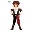 8434077853719 Costume Pirata Jack Sparrow Bambino 5/6 Capitano Vestito Corsaro Carnevale