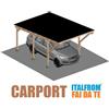 ITALFROM Carport in Legno 5x3 Tettoia Auto Garage gazebo Copertura Perline e Feltro