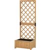 VivaGarden Fioriera per Esterni in Legno con Grigliato Rettangolare 60x40x160 cm VivaGarden