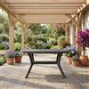 Dimaplast2000 Tavolo da Giardino Rettangolare Resina 136x82x72 cm Tortora Otello Dimaplast2000