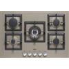 Elleci Piano cottura a gas ad incasso 5 fuochi colore tortora plano 75 cm pgsp75143cs e