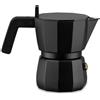 Alessi, Moka, Caffettiera Espresso Nera 6 Tazze, Alluminio