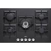 Elleci Piano cottura a gas ad incasso 5 fuochi colore nero plano 75 cm pgsp75140cs elle