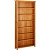 VidaXL Libreria a 7 Ripiani 90x22,5x200 cm in Massello di Rovere