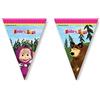 Acctim Festone Bandierine in Plastica Masha e Orso per Compleanno e Feste a Tema 2,30 m