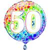 Acctim Palloncino in Mylar per compleanno dei 50 Anni, Multicolore, 45 cm