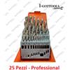 IRMAS Punte Trapano al cobalto per Acciaio Set 25pz HSS 1-13mm