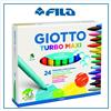 FILA Pennarelli Giotto turbomaxi da 24 punta grossa per bambini scuola lavabili asilo