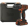 Black+Decker Trapano Avvitatore a Batteria 1.5 18 V e Valigetta Black Decker BDCDC18K-QW