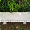 Mondo artistica PANCHINA PANCA SEDUTA DA GIARDINO PER ESTERNO CON BASI IN CEMENTO ARREDO 140 CM