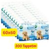 GD 200 TAPPETINI ASSORBENTI IGIENICI PER CANI 60X60 TRAVERSINE IGIENICHE CANI PROMO