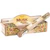DRW Incenso Bastone Aroma Muschio Bastone 25 cm Musk (120 unità) + Stampino San Pancracio