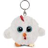 NICI- Asino L'Originale Glubschis Gallina Henlou 9cm Peluche per cordini, Zaini, Portachiavi e tiralampo - Ciondoli per Borsa, Colore Bianco, 47663