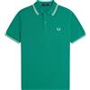 Fred Perry Polo Fred Perry da uomo, in puro cotone, vestibilità regular, colore Verde, m...