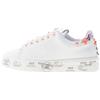 PREMIATA scarpe donna Sneaker BELLE 6709 in pelle bianco con ricami floreali