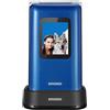 Brondi Amico Prezioso Cellulare Dual Sim per Anziani Colore Blue Metal