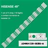 KIT 4 BARRE STRIP 10 LED TV HISENSE JLD490A1330-003DS-M, H49N5500U , H49N5705