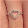 Anello in oro bianco 18 ct diamanti CT 0,09 made in Italy ( 2329 ) cuore