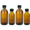 mikken 4 bottiglie di vetro marrone 2 x 250 ml + 2 x 500 ml con tappo a vite