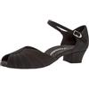Diamant Donne Scarpe da Ballo 001-103-040 - Nubuk Nero - 3,7 cm Tacco a Blocco - Misura: UK 8