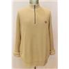 FRED PERRY K8557 WAFFLE STITCH HALF ZIP JUMPER maglione mezza zip uomo beige