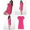 Lovable CAMICIA DA NOTTE GIOVANILE TESSUTO JERSEY PURO COTONE COLLO BARCHETTA LOVABLE