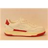 U-POWER U1003 RM SPARROW sneakers uomo in pelle bianca e rossa