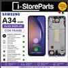Samsung DISPLAY LCD OLED PARI ORIGINALE FULL SIZE SAMSUNG A34 A346B SCHERMO FRAME VIOLA