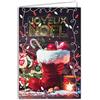 Afie 61-6039 Biglietto di auguri di Natale con busta e incollaggio in oro dorato lucido scintillante scintillante Babbo Natale Regali Zucchero d'orzo Candela Calendario dell'Avvento Ghirlanda luminosa