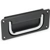 Ganter Normelemente GN 425.8-120-CR-SW-B 8-120-CR-SW-B-Maniglie Pieghevoli, Nero, RAL 9005, Struttura Opaca, Länge l1: 120mm