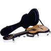 Crossrock Custodia rigida in fibra di vetro per chitarra classica 4/4 | Finitura lucida bianca, serratura TSA, igrometro, imbottitura regolabile, spallacci zaino