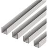 Alberts 498542 - Profilo a U, in alluminio, naturale, 1000 x 15 x 20 mm, set da 4 pezzi