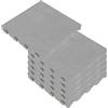 WELL HOME MOBILIARIO & DECORACIÓN Pack de 6 baldosas plásticas para suelo exterior de 39x39x4,8 cm. Superficie total 0,9m² Colección COMBI - Gris
