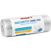 Virosac - 1000 Usi - Sacchetti multiuso a forma di shopper 34x60, 200 sacchetti per rotolo, trasparente