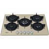 Hotpoint-Ariston HOTPOINT HAGD72S/CH PIANO COTTURA 73 CM INCASSO 5 FUOCHI GAS 9LIVELLI CHAMPAGNE