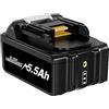 AIMAX 5.5Ah 18V Batteria Ricambio per Makita Li-Ion BL1850 Batteria per Makita BL1830 BL1860 BL1840 BL1835 BL1845 194204-5 LXT-400 Batterie Accessori