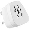 Electraline 70043 Adattatore da Viaggio, Da Mondo a UK, Bianco