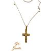 Oro 18kt Collana Veneziana ORO GIALLO Con Croce In Oro 18kt 750 List 325€