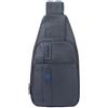 Piquadro Porta Ipad P16 Borsa A Tracolla Blu Uomo