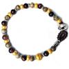 Gerba Bracciale GERBA in argento 925 con occhio di tigre rosso, paesina e ceramica