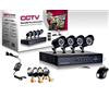 JORTAN Kit Videosorveglianza CCTV 4 Canali DVR + 4 Telecamere Infrarossi IP66 + Cavi 20