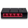 Mercusys Switch di rete 5 porte Black e Red MS105G Gigabit (1000Base-TX)