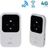 NO BRAND WIRELESS MODEM WIFI ROUTER 3G 4G LTE PORTATILE CON BATTERIA SUPPORTA SIM UMTS